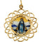 10k Yellow Gold Milagrosa Framed Enamel Pendant (26 MM)