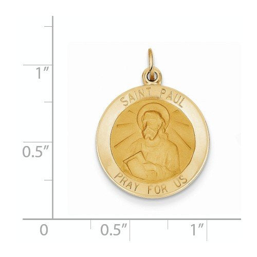 14k Yellow Gold St. Paul Medal Pendant (27X19MM)
