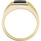 Men's Square Onyx 14k Yellow Gold Ring