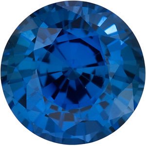 Children's Chatham Created Blue Sapphire 'September' Birthstone 14k White Gold Pendant Necklace, 14"