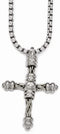 Edward Mirell Titanium Cable Cross Pendant Necklace, 20"