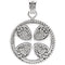 Diamond Maltese Rope Cross 14k White Gold Pendant (GH Color, I1 Clarity, 3/4 Cttw)