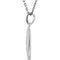 Diamond Number '8' Sterling Silver Pendant Necklace, 18" (.005 Cttw)