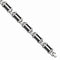 Men's Mediterranean Collection Gray Titanium 10mm Two Row Cable Wire Link Bracelet, 8.5"