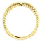 Negative Space Rope Trim and Curved 'V' Ring, 14k Yellow Gold, Size 5