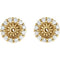 Diamond Cluster Earring Jackets, 14k Yellow Gold (3.6MM) (0.125 Ctw, G-H Color, I2 Clarity)