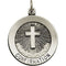 Sterling Silver Confirmation Medal with Embossed Cross, 18" (18 MM)