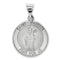 Rhodium-Plated 14k White Gold St. Patrick Medal Pendant (22X19MM)