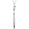 Rose Quartz Pear and Diamond Halo Sterling Silver Necklace, 18"