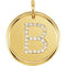 Diamond Initial "B" Pendant, 14k Yellow Gold (0.125 Ctw, Color GH, Clarity I1)