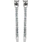 Platinum Hoop Earrings, Inside-Outside Diamond (1/4 Ctw, Color G-H, Clarity SI )