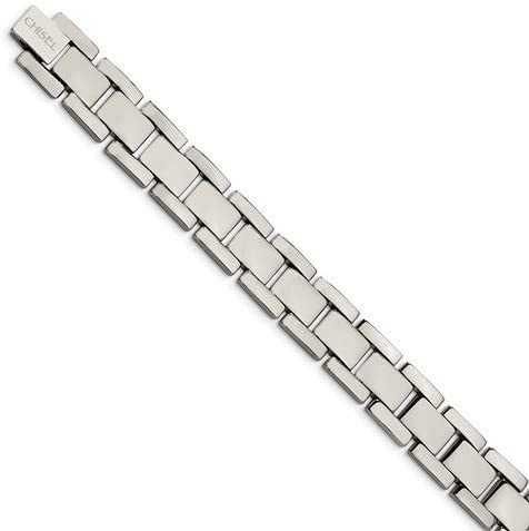 Men's Polished Titanium 13mm Bracelet, 8.5 Inches