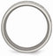 Brushed Grey Titanium Scroll Design 9mm Flat Band, Size 8