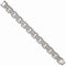 Men's Polished and Brushed Stainless Steel Bracelet, 8.5 Inches