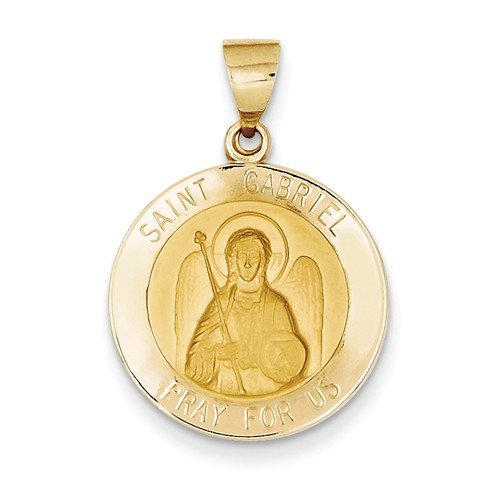 14k Yellow Gold St. Gabriel Medal Pendant (21X19MM)