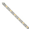 Men's Two-Tone Titanium and Yellow IP 9mm Link Bracelet, 9"