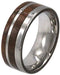 The Men's Jewelry Store (Unisex Jewelry) Ironwood, Titanium Pinstripe 8mm Comfort Fit Titanium Ring, Size 5.5