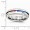 Radiance Collection Gray and Rainbow Andodized Titanium Grooved 6mm Band