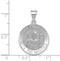 Rhodium-Plated 14k White Gold Pope Francisco Medal