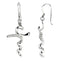 CZ 'I Stand in Awe' Dangle Earrings in Rhodium Plate Sterling Silver