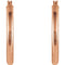 Oval Hoop Earrings, 14k Rose Gold (20mm)