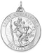 Sterling Silver Saint Christopher Medal (40X33MM)