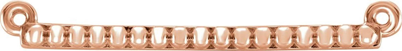 Granulated Bead Bar Style Pendant, 14k Rose Gold