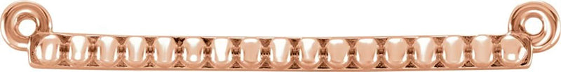 Granulated Bead Bar Style Pendant, 14k Rose Gold