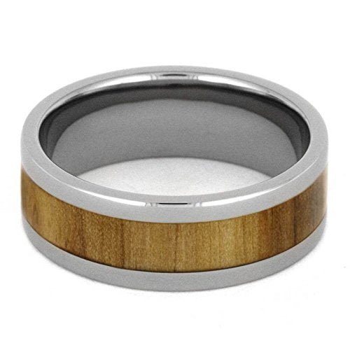Rowan Wood 8mm Titanium Comfort-Fit Wedding Ring