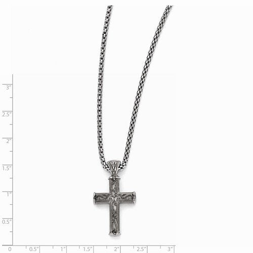 Edward Mirell Titanium Cross Pendant Necklace, 20"