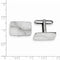 Rhodium-Plated Sterling Silver Textured Swirl Rectangle Cuff Links, 13MMX21MM