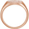 Diamond Pave Ring, 14k Rose Gold (1/3 Ctw, Color G-H, Clarity I1 ), Size 6