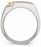 Brushed Titanium, 14k Yellow Gold 7-Stone Diamond Channel Comfort-Fit Band, Size 11