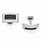 Cable Boulevard Collection Grey Titanium and Black Memory Cable Cuff Links, 12X24MM