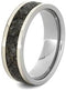 Dinosaur Bone, 18k White Gold 7mm Titanium Comfort-Fit Wedding Band