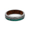 The Men's Jewelry Store (Unisex Jewelry) Gibeon Meteorite, Malachite, Titanium 5.5mm Comfort-Fit Ironwood Sleeve Band