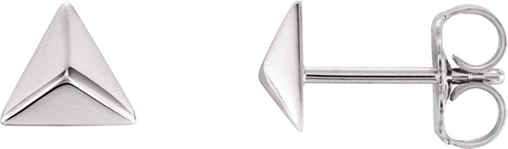 Petite Pyramid Stud Earrings, Sterling Silver