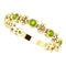 Genuine Peridot Beaded Ring, 14k Yellow Gold, Size 6.75