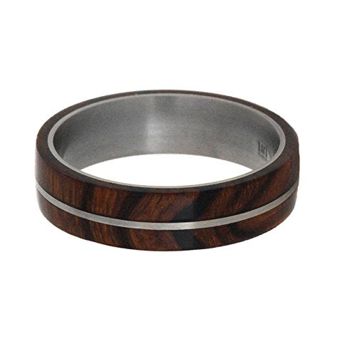 Ironwood Matte Titanium 5mm Comfort-Fit Band, Size 5.5