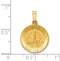 14k Yellow Gold Our Lady Fatima Medal Pendant (17X15MM)