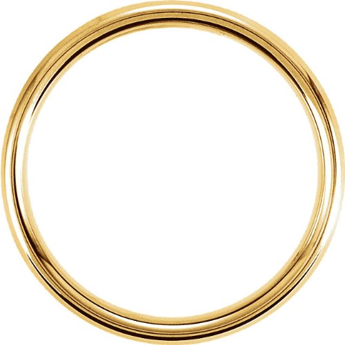 7.5mm 14k Yellow Gold Fancy Beveled Edge Carved Band Sizes 4 to 14