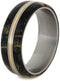 The Men's Jewelry Store (Unisex Jewelry) Buckeye Burl Wood, Bronze 7mm Matte Titanium Comfort-Fit Wedding Band, Size 6.5