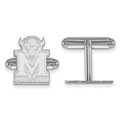 Rhodium-Plated Sterling Silver Indiana University Cuff Links, 17X12MM