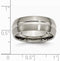 Brushed Titanium 8mm Grooved Comfort-Fit Band, Size 14