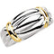 6mm 14k White and Yellow Gold Dome Comfort Fit Band