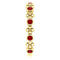 Genuine Ruby Beaded Ring, 14k Yellow Gold