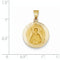 14k Yellow Gold St. Gabriel Medal Pendant (21X19MM)