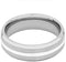 Men's Satin Titanium, Sterling Silver Inlay 7mm Comfort-Fit Band, Size 11.75