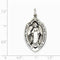 Sterling Silver Antiqued Miraculous Medal (32X16MM)