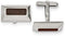 Stainless Steel Wood Inlay Rectangle Cuff Links, 23MMX12MM